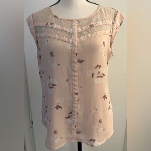 Candies~soft baby pink floral dress top~Juniors Sz M